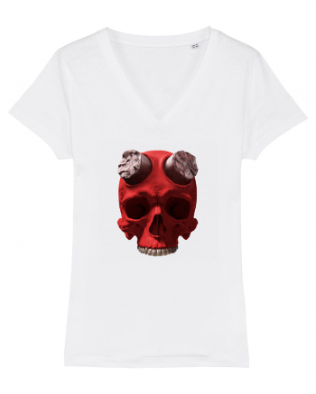 Craniu roșu - skull red 07 White