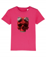 Craniu roșu - skull red 07 Tricou mânecă scurtă  Copii Mini Creator