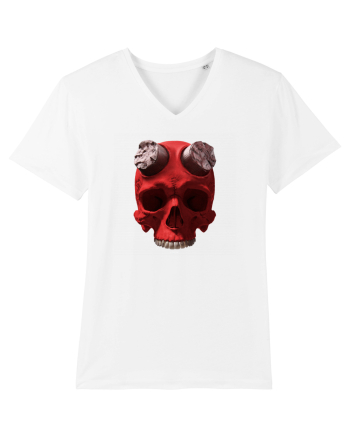 Craniu roșu - skull red 07 White