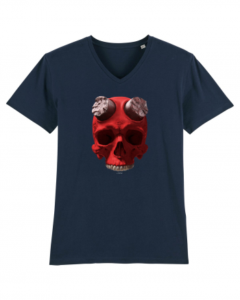 Craniu roșu - skull red 07 French Navy