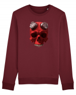 Craniu roșu - skull red 07 Bluză mânecă lungă Unisex Rise