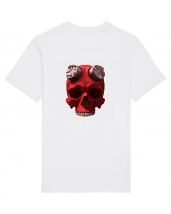 Craniu roșu - skull red 07 White