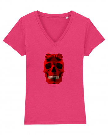 Craniu roșu - skull red 04 Raspberry