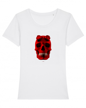 Craniu roșu - skull red 04 White