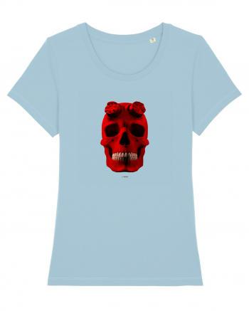 Craniu roșu - skull red 04 Sky Blue