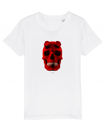 Craniu roșu - skull red 04 White