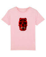 Craniu roșu - skull red 04 Tricou mânecă scurtă  Copii Mini Creator