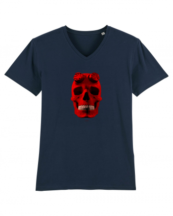 Craniu roșu - skull red 04 French Navy