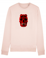 Craniu roșu - skull red 04 Bluză mânecă lungă Unisex Rise