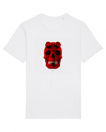 Craniu roșu - skull red 04 White