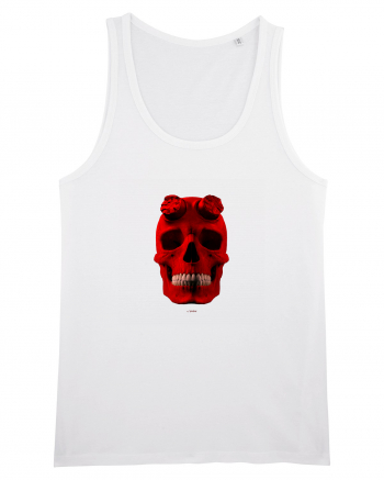 Craniu roșu - skull red 04 White