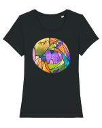 birdy_VII-3 Tricou mânecă scurtă guler larg fitted Damă Expresser