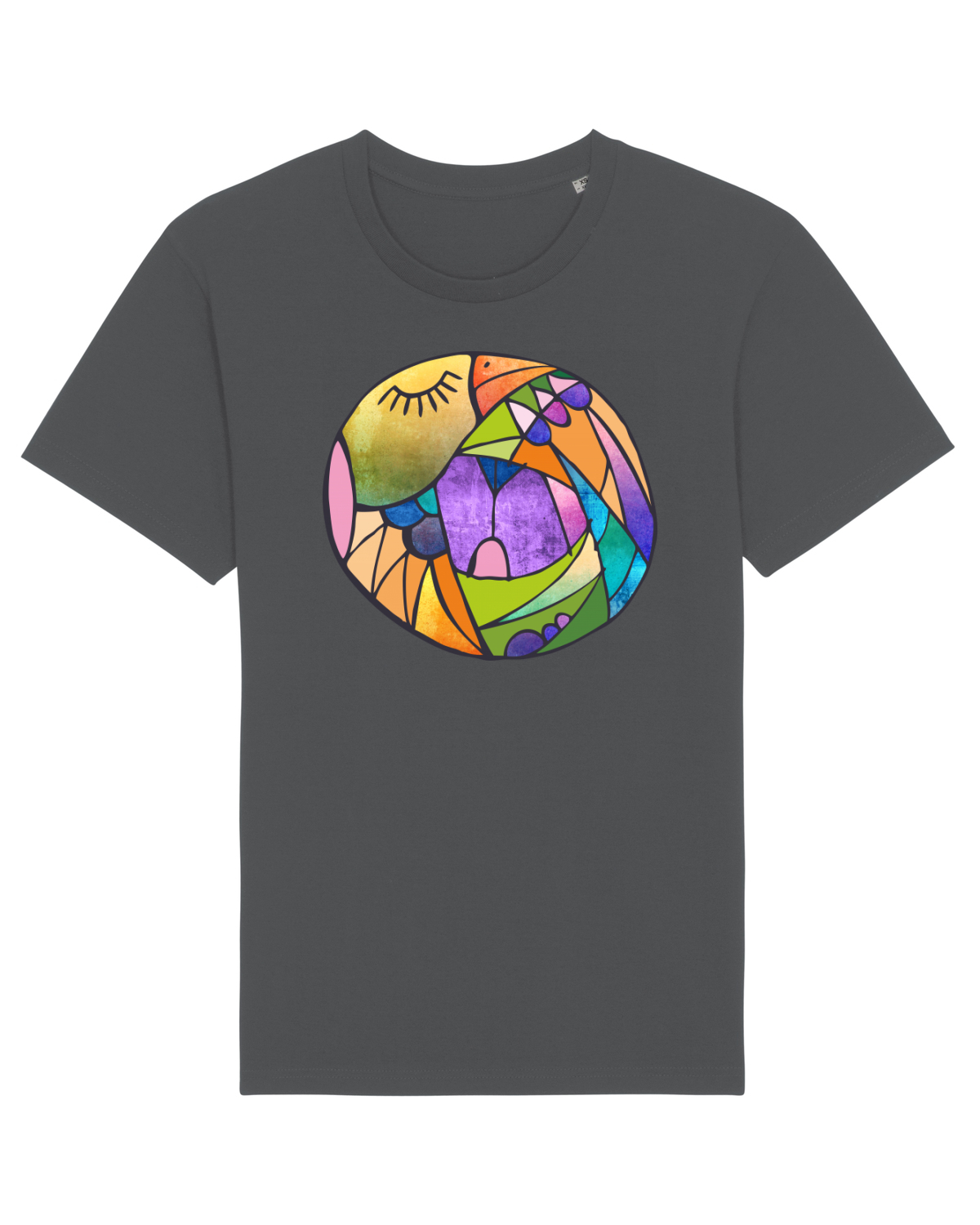 Tricou mânecă scurtă Unisex Rocker Anthracite
