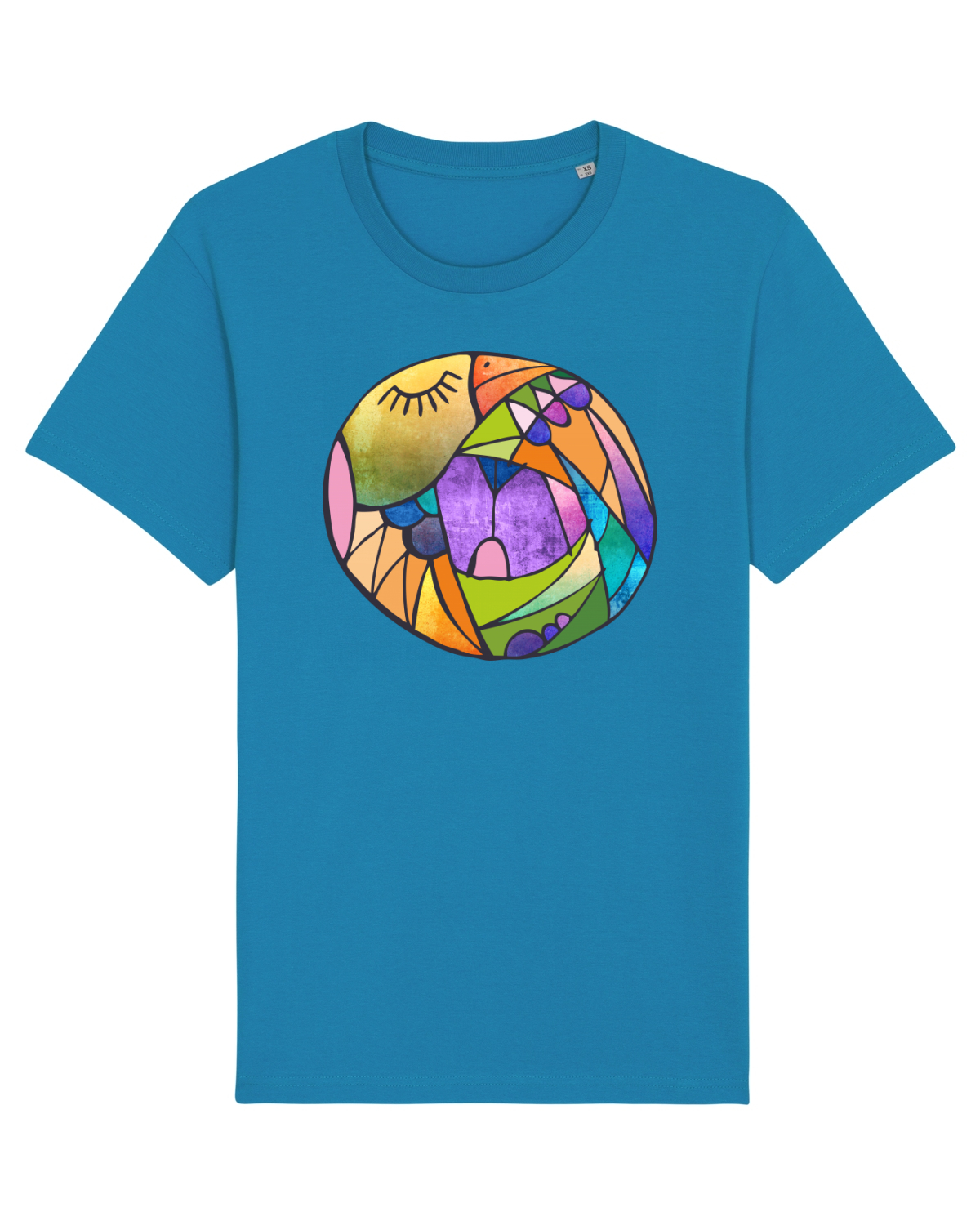 Tricou mânecă scurtă Unisex Rocker Azur