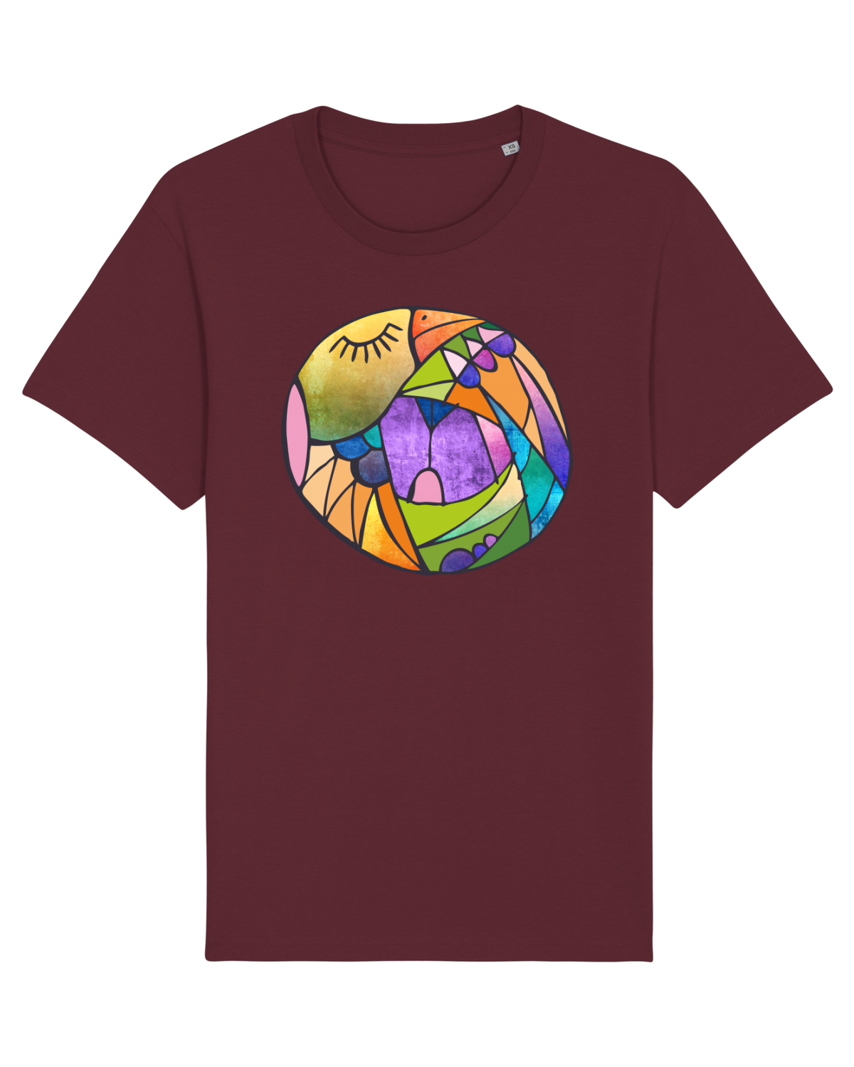 Tricou mânecă scurtă Unisex Rocker Burgundy