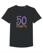 50 ani Tricou mânecă scurtă guler larg Bărbat Skater