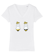 Boo Bees Tricou mânecă scurtă guler V Damă Evoker