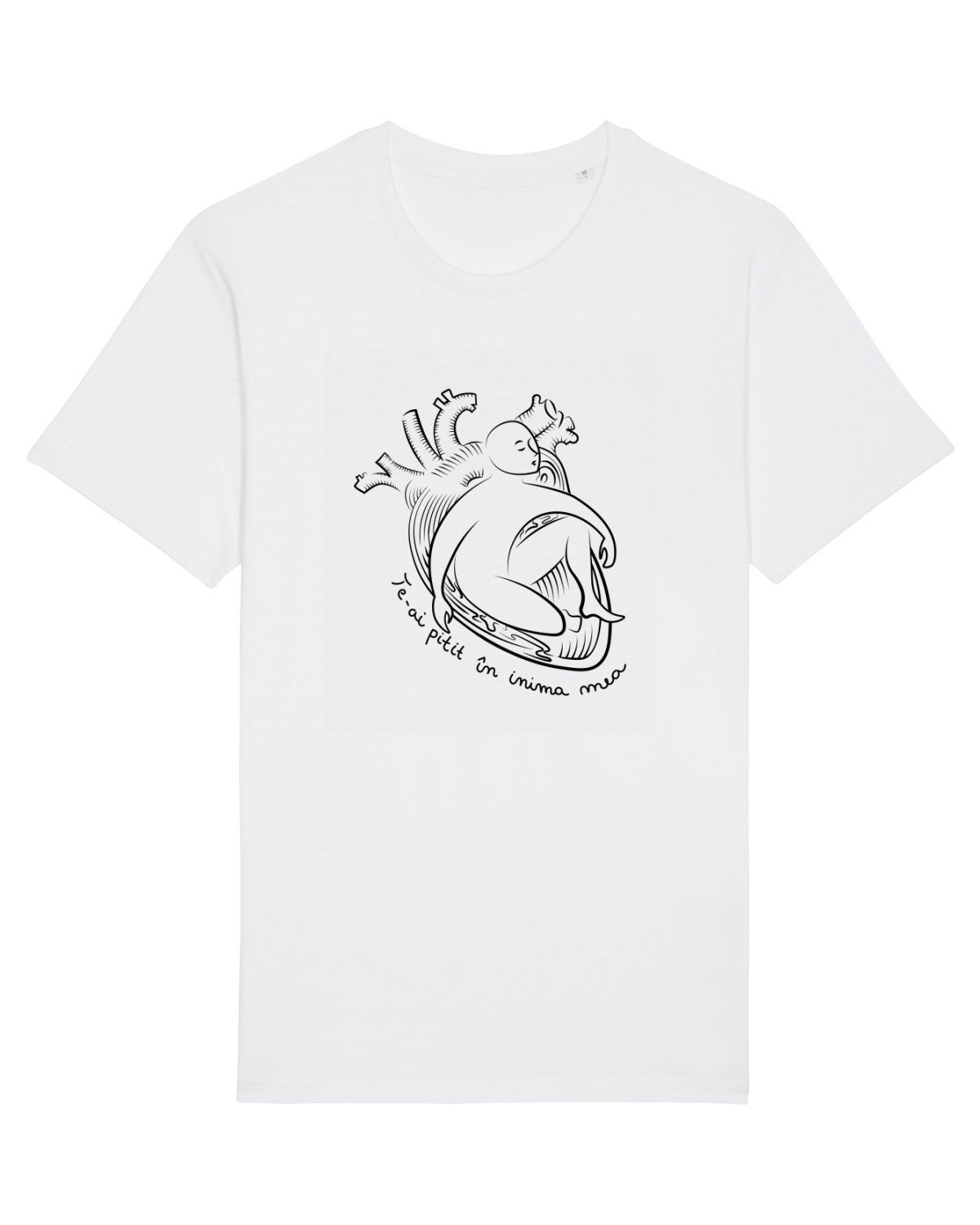 Tricou mânecă scurtă Unisex Rocker White