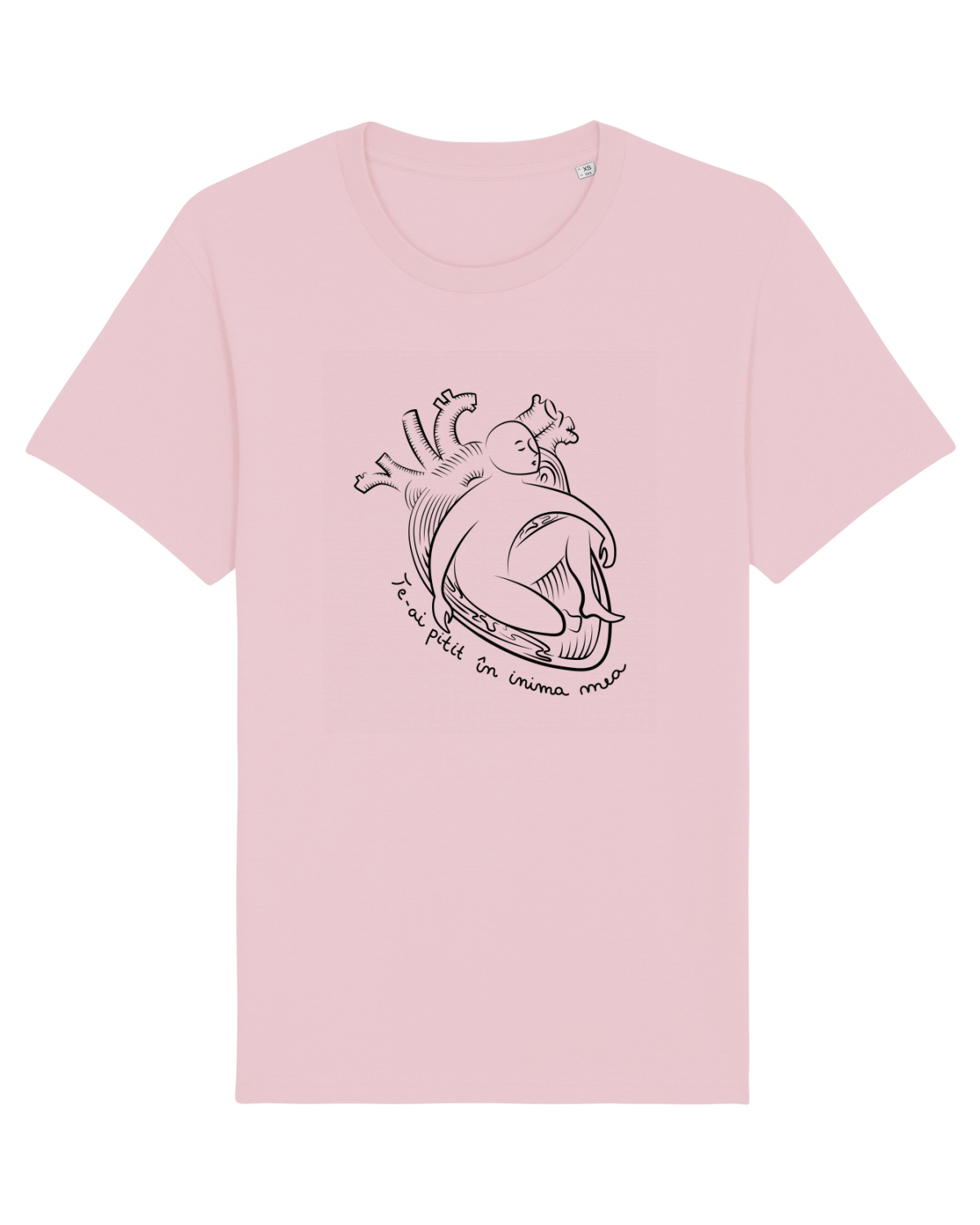 Tricou mânecă scurtă Unisex Rocker Cotton Pink