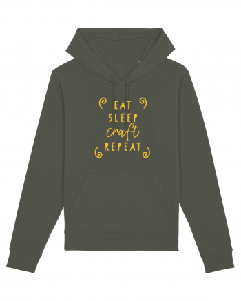 Eat, Sleep, Craft, Repeat Khaki