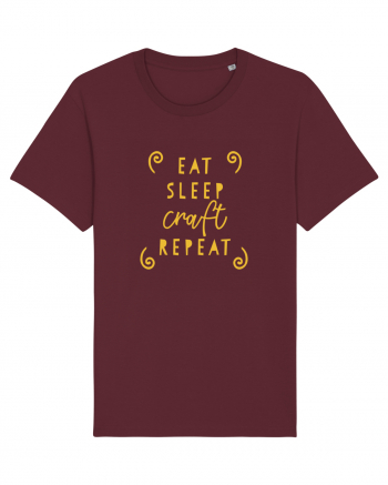 Eat, Sleep, Craft, Repeat Burgundy