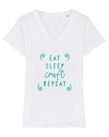 Eat, Sleep, Craft, Repeat ! White