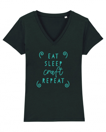 Eat, Sleep, Craft, Repeat ! Black