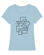 Gândurile nu-mi dau pace Tricou mânecă scurtă guler larg fitted Damă Expresser