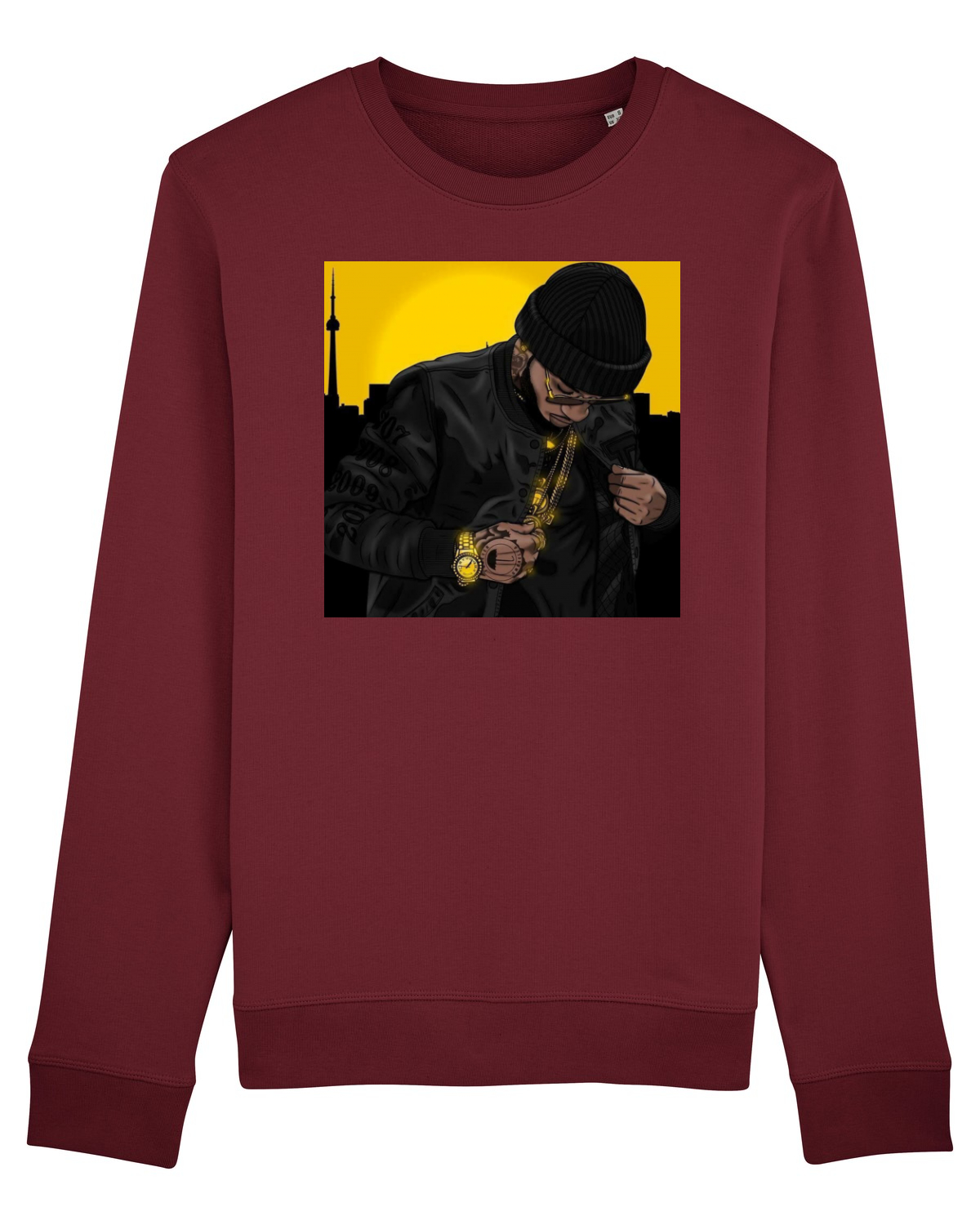 Bluză mânecă lungă Unisex Rise Burgundy