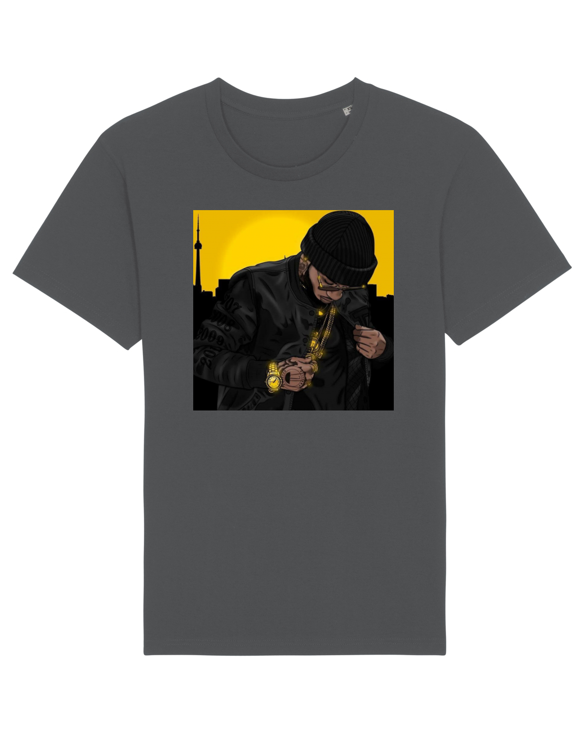 Tricou mânecă scurtă Unisex Rocker Anthracite