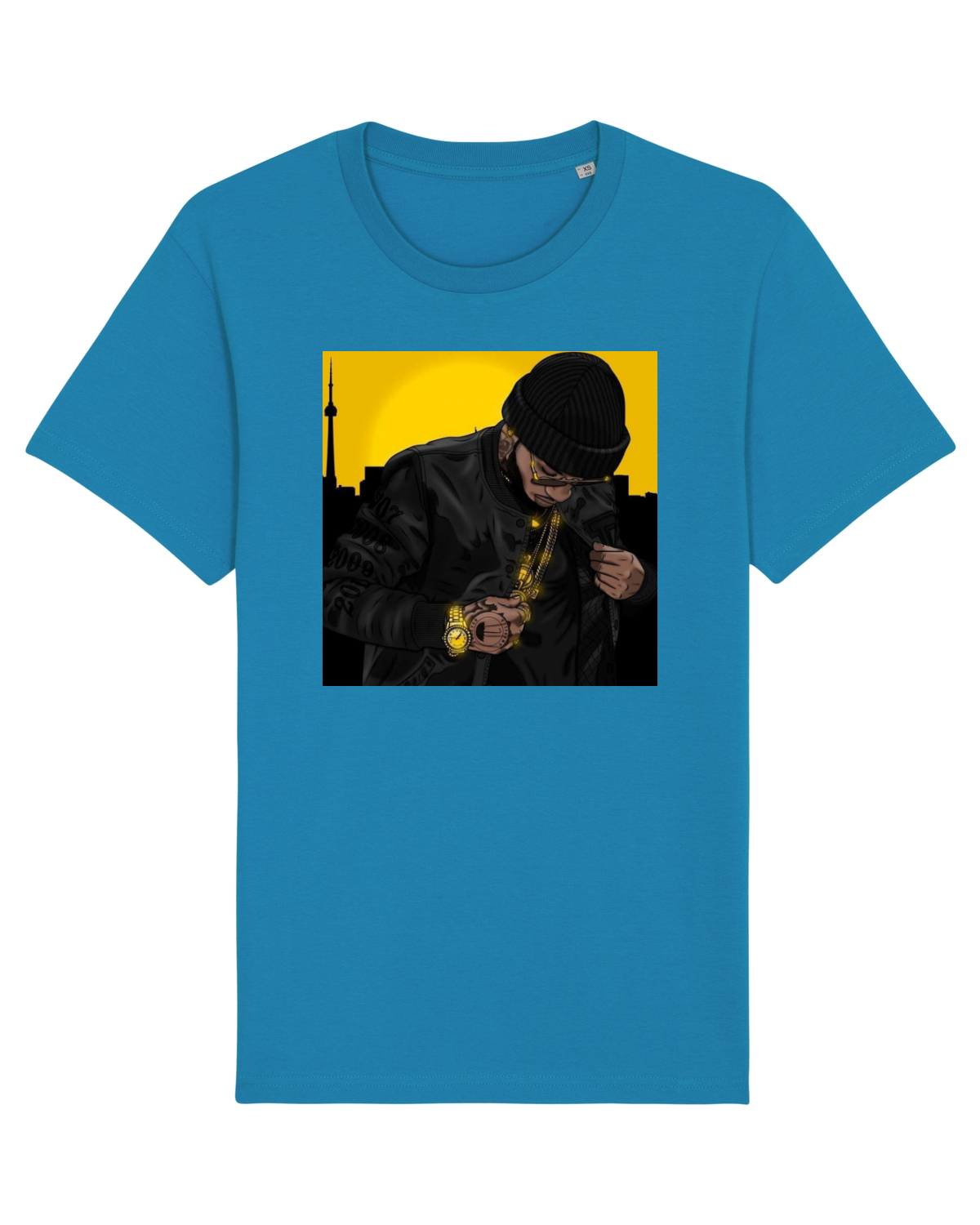 Tricou mânecă scurtă Unisex Rocker Azur