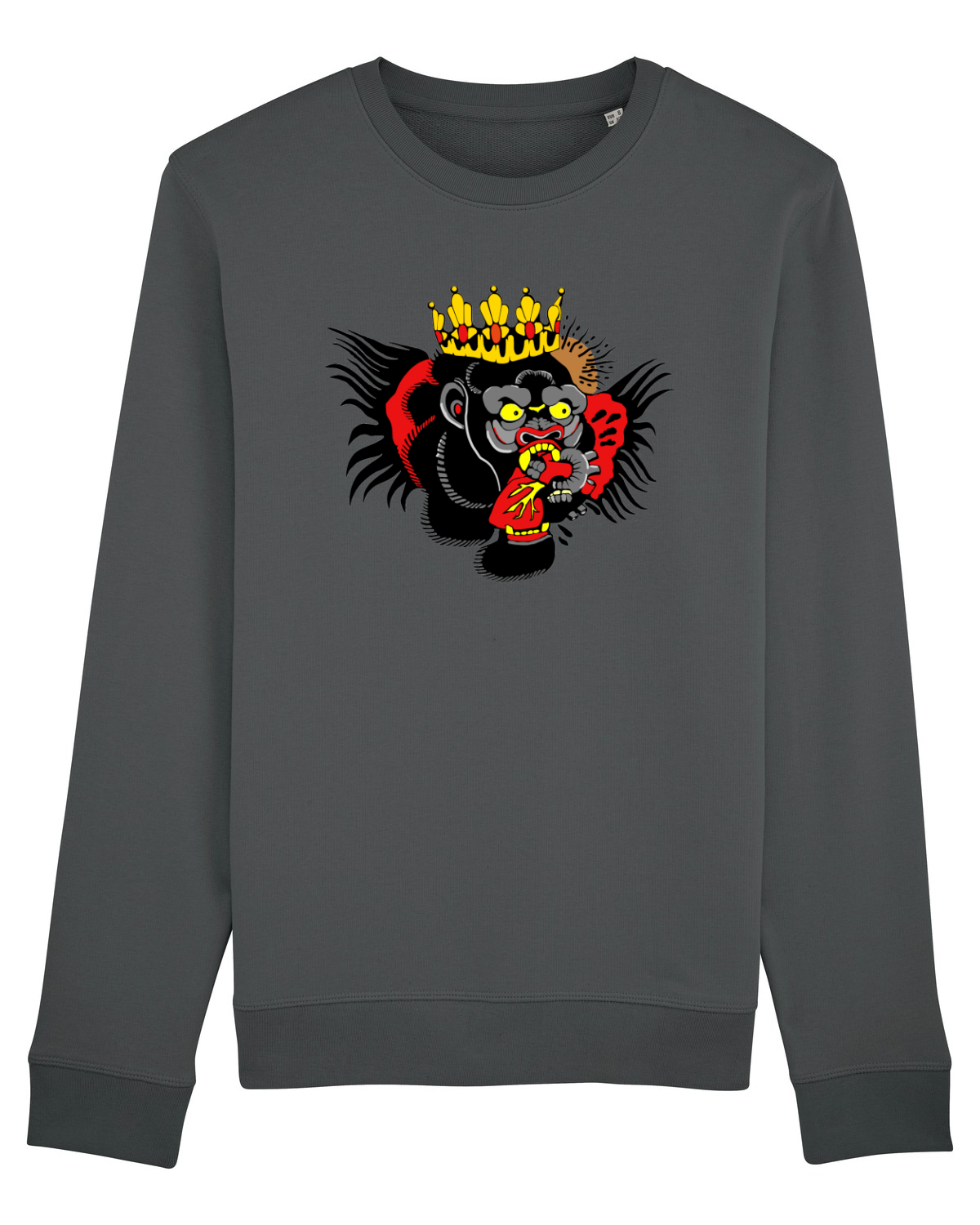 Bluză mânecă lungă Unisex Rise Anthracite