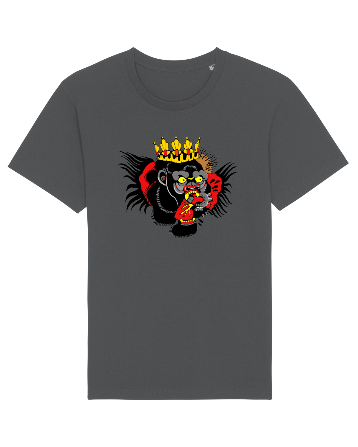 Tricou mânecă scurtă Unisex Rocker Anthracite