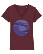 loveWith_II Tricou mânecă scurtă guler V Damă Evoker