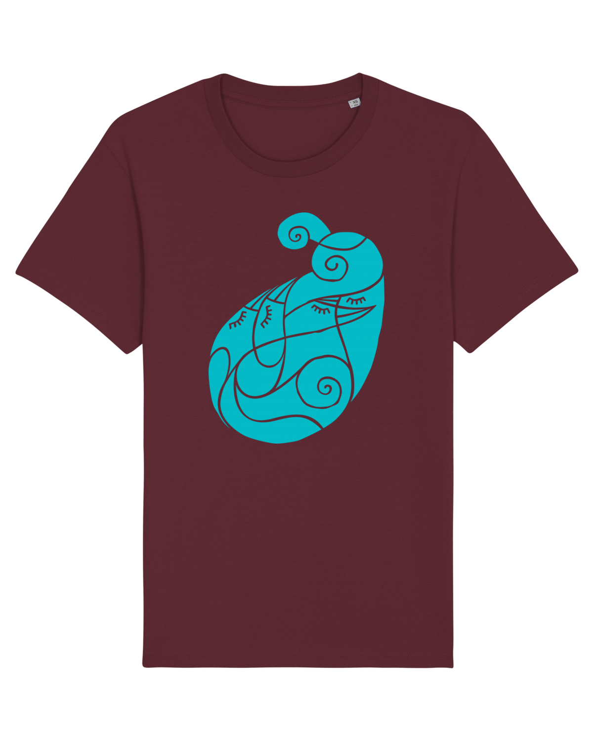 Tricou mânecă scurtă Unisex Rocker Burgundy