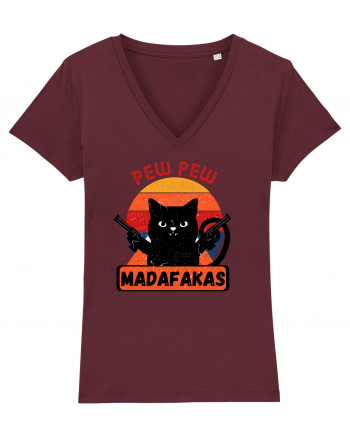 Pew Pew Madafakas Cat Burgundy