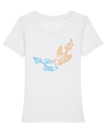 birdyes_II-1 Tricou mânecă scurtă guler larg fitted Damă Expresser