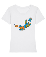 birdyes_II-3 Tricou mânecă scurtă guler larg fitted Damă Expresser