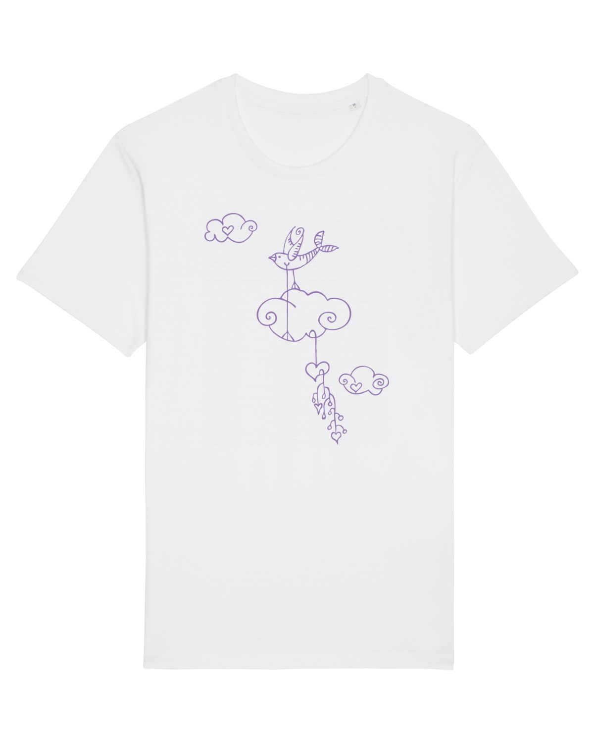 Tricou mânecă scurtă Unisex Rocker White
