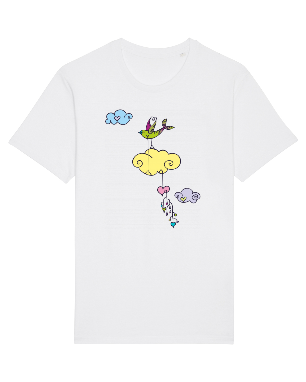Tricou mânecă scurtă Unisex Rocker White