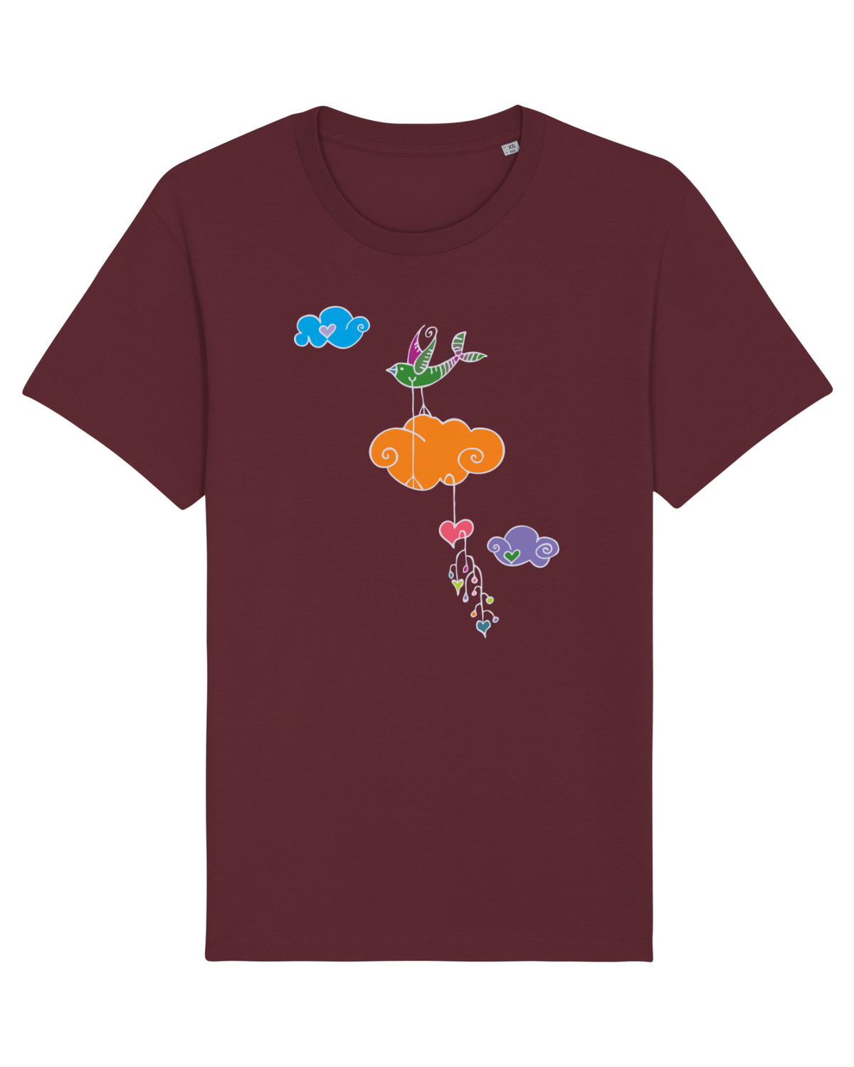 Tricou mânecă scurtă Unisex Rocker Burgundy