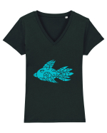 birdy_I-2 Tricou mânecă scurtă guler V Damă Evoker