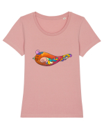 birdy_II-3 Tricou mânecă scurtă guler larg fitted Damă Expresser
