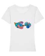 birdy_III-3 Tricou mânecă scurtă guler larg fitted Damă Expresser
