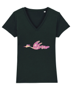 birdy_V-3 Tricou mânecă scurtă guler V Damă Evoker