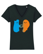 kiss_II-2 Tricou mânecă scurtă guler V Damă Evoker