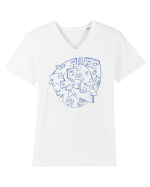 faces_I-1 Tricou mânecă scurtă guler V Bărbat Presenter