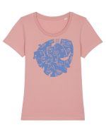 faces_I-2 Tricou mânecă scurtă guler larg fitted Damă Expresser