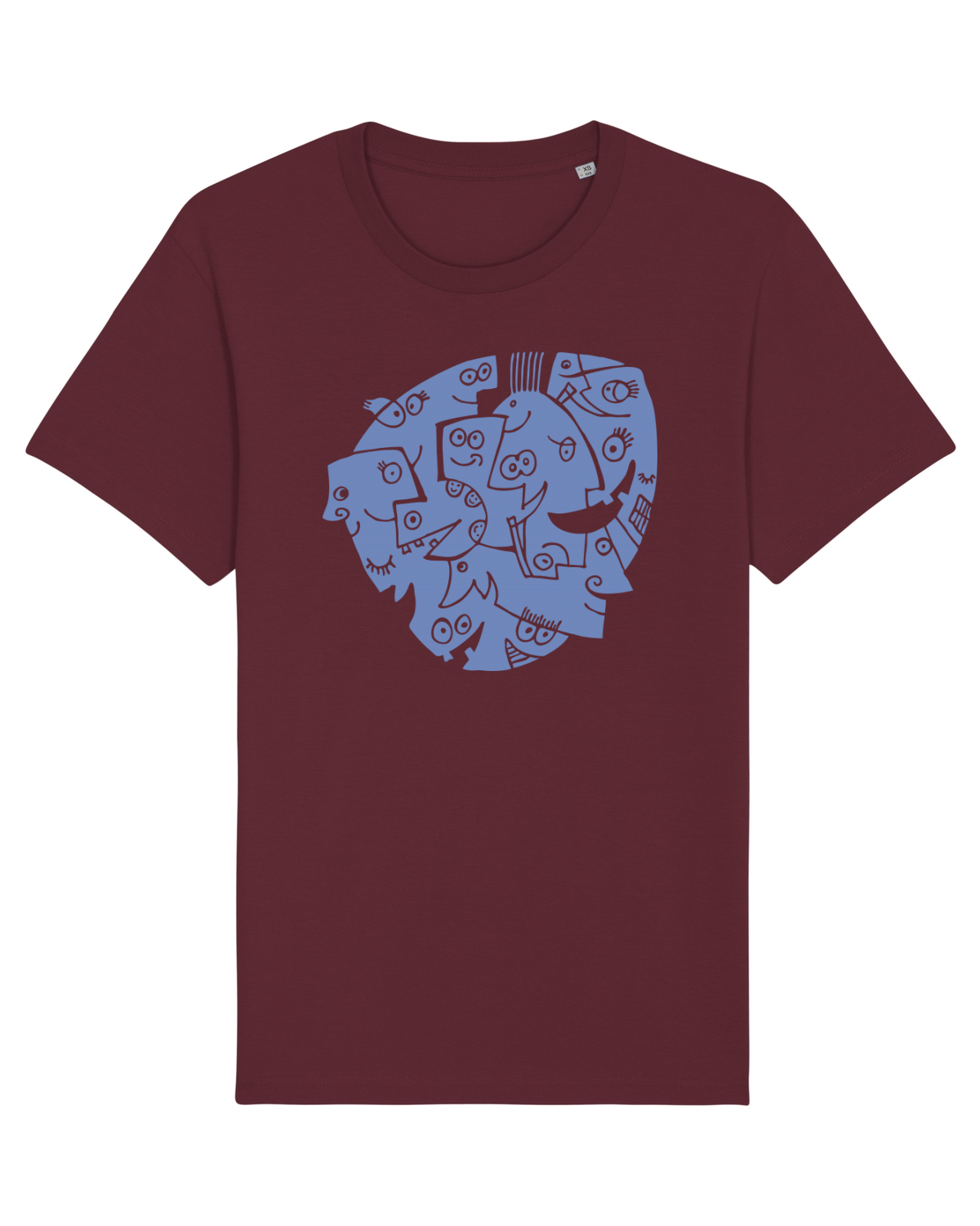 Tricou mânecă scurtă Unisex Rocker Burgundy