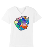 faces_I-3 Tricou mânecă scurtă guler V Bărbat Presenter